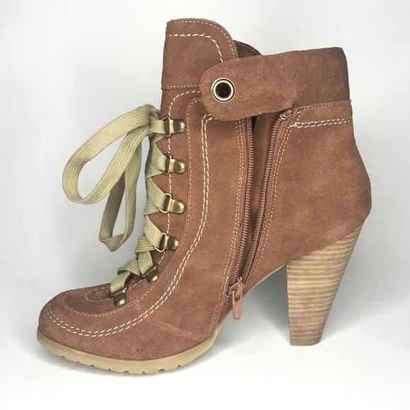 Chinese Laundry Fearsome Suede Booties Heels Womens 8M - Picture 7 of 15